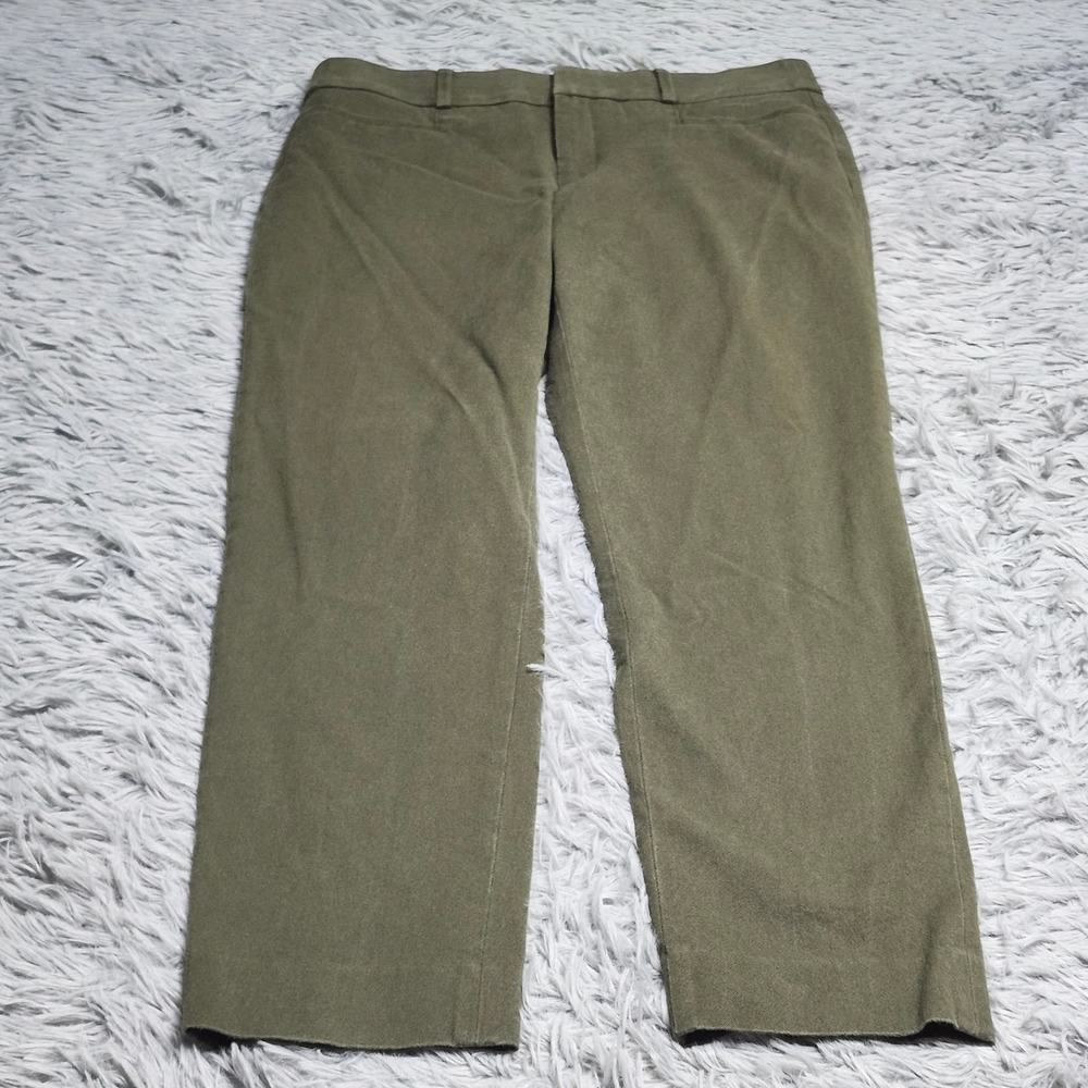 Banana Republic Dress Pants Women Size 6 Green Sloan Skinny Cotton Blend Stretch